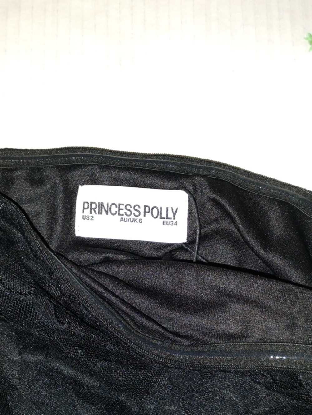Princess Polly Donelli Lace Mini Dress. Black in color. Women's size 2. NWT